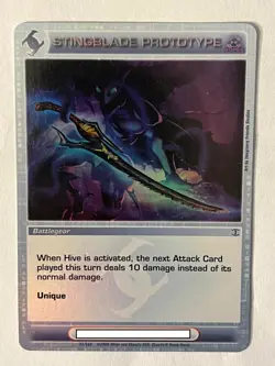 Chaotic 61/100 Stingblade Prototype Super Rare Holo Foil Battlegear Card - Image 1
