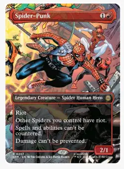1x MTG Spider-Punk (0207) *Borderless* - Spider-Man Rare! NM Mint! - Image 1