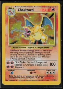 Pokemon TCG Charizard #004/102 Base Set - Image 1