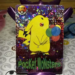 Pokemon Pikachu Balloons Vintage Pocket Monsters Vending Prism Sticker 1174 - Image 1