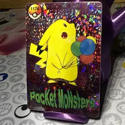 Pokemon Pikachu Balloons Vintage Pocket Monsters Vending Prism Sticker 1174 - Image 3