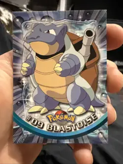 Blastoise #09 • Topps TV Animation Edition Pokemon • Blue Topps Logo • 1999 • NM - Image 1
