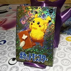 Pokemon Pikachu Angry Vintage Pocket Monsters Vending Prism Sticker 1998 201 - Image 3
