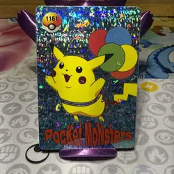 Pokemon Pikachu Flying Vintage Pocket Monsters Vending Prism Sticker 1998 1161 - Image 1