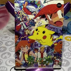 Pokemon Pikachu Vintage Pocket Monsters Vending HOLO Prism Sticker 1998 211 - Image 1