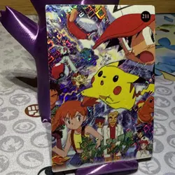 Pokemon Pikachu Vintage Pocket Monsters Vending HOLO Prism Sticker 1998 211 - Image 2