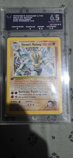 Pokemon Gym Challenge 1st Edition Giovanni’s Machamp 6/132 Holo MP - Image 1