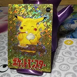 Pokemon Pikachu Vintage Pocket Monsters Vending HOLO Prism Sticker 1998 190 - Image 3