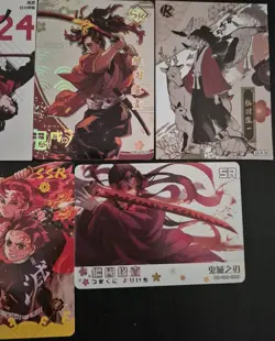 Yoriichi Tsugikuni Card Lot 5 Cards Demon Slayer CCG Anime Manga - Image 3