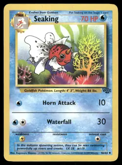 Pokemon Cards Seaking 46/64 Unlimited Jungle WOTC Uncommon NM - Image 1