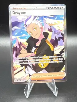 Pokemon Card TCG - Drayton 232/191 Ultra Rare Full Art Trainer Surging Sparks NM - Image 1