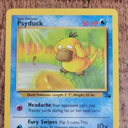 NM Psyduck 53/62 Fossil UNPLAYED Vintage Pokemon Trading Card WOTC Original 1999 - Image 1