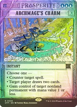 Foil Breaking News ARCHMAGE'S CHARM R 0008 EN OTP MTG Magic - THUNDER JUNCTION - Image 1