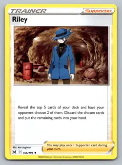 Pokemon TCG SWSH11: Lost Origin Riley 166/196 - Image 1
