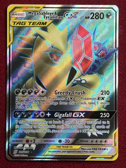 Mega Sableye & Tyranitar GX 225/236 - Unified Minds Full Art Pokemon TCG NM LP+ - Image 1