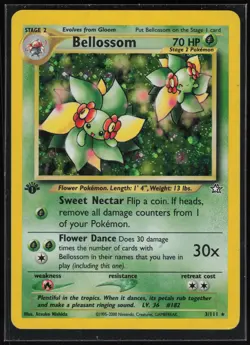 Pokemon TCG Bellossom #003/111 Neo Genesis 1st Edition - Image 1