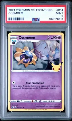 2021 POKEMON CELEBRATIONS #014 COSMOEM PSA 9 - Image 1