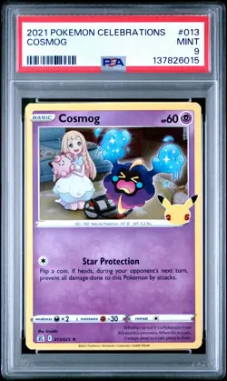 2021 POKEMON CELEBRATIONS #013 COSMOG PSA 9 - Image 1
