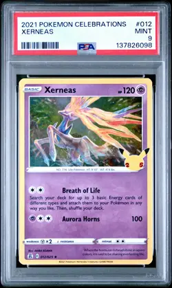 2021 POKEMON CELEBRATIONS #012 XERNEAS PSA 9 - Image 1