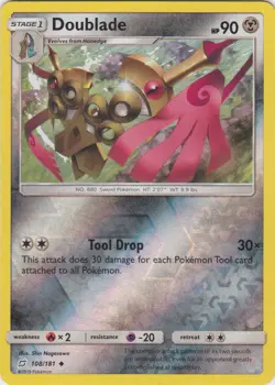 x4 Doublade - 108/181 - Uncommon - Reverse Holo Pokemon SM9 Team Up M/NM English - Image 1