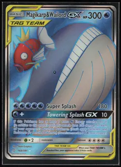 Pokemon TCG Magikarp & Wailord GX (Full Art) #160/181 SM - Team Up - Image 1