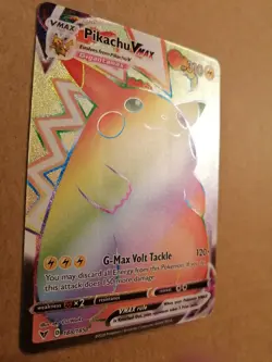 Pokemon TCG - Pikachu VMAX 188/185 Rainbow Secret Rare Vivid Voltage Printlines - Image 3
