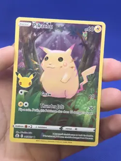 Pokemon Celebrations 25th Anniversary Pikachu 005/025 Stamped Holo Rare NM - Image 2