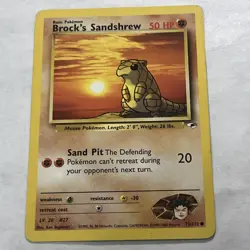 Pokemon - Brock's Sandshrew - 72/132 - Common - Unlimited Edition - Gym Heroes - - Image 1