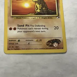 Pokemon - Brock's Sandshrew - 72/132 - Common - Unlimited Edition - Gym Heroes - - Image 3