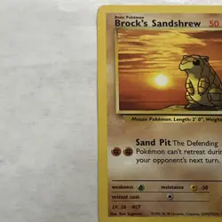 Pokemon - Brock's Sandshrew - 72/132 - Common - Unlimited Edition - Gym Heroes - - Image 4