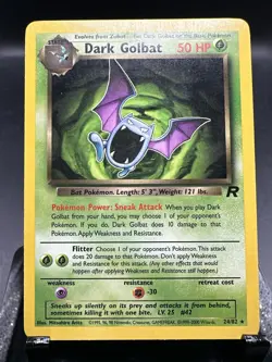 Vintage Pokemon Team Rocket Dark Golbat 24/82 Non-holo Rare WotC 2000 Mp - Image 1