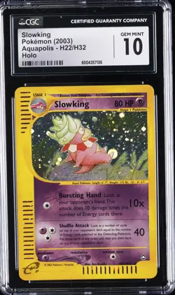 2003 POKEMON AQUAPOLIS SLOWKING CGC 10 - Image 1