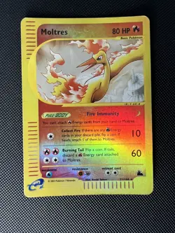 Moltres 21/144 Pokemon TCG Skyridge Reverse Holo E Series Vintage 2003 LP/MP - Image 1