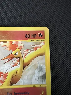 Moltres 21/144 Pokemon TCG Skyridge Reverse Holo E Series Vintage 2003 LP/MP - Image 2