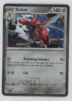 Scizor (Cosmos Holo) Pokemon Scarlet & Violet: Obsidian Flames OBF #141 - Image 1