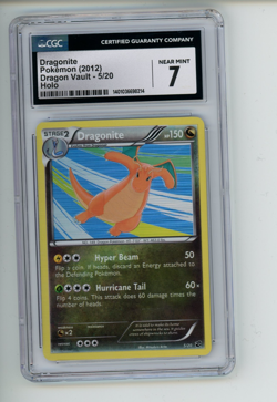 2012 Pokemon Dragon Vault Dragonite 5/20 Holo CGC 7 - Image 1