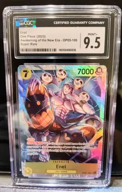 2023 One Piece TCG Enel OP05-100 Awakening of The New Era Super Rare CGC 9.5 Eng - Image 1