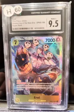 2023 One Piece TCG Enel OP05-100 Awakening of The New Era Super Rare CGC 9.5 Eng - Image 3