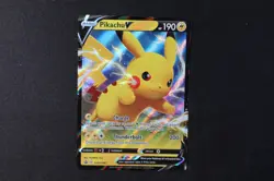 Pikachu V SWSH061 Holo Shiny Pokemon TCG Card Black Star Promo 2021 NEAR MINT - Image 1