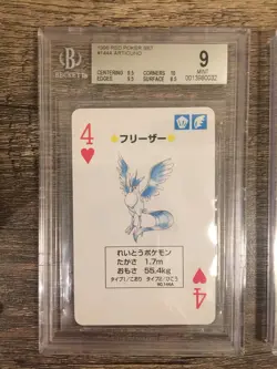 1996 Pokemon Red Charizard Poker Set Playing Card Zapdos Moltres BGS 9 Mint - Image 4