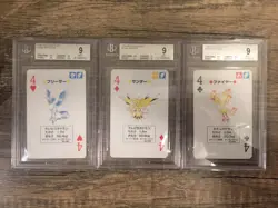 1996 Pokemon Red Charizard Poker Set Playing Card Zapdos Moltres BGS 9 Mint - Image 5