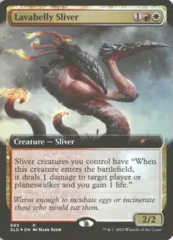 MTG Lavabelly Sliver (665) *Foil* Extended Art Secret Lair Bonus MT/NM Free Ship - Image 1
