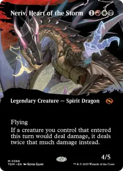 Neriv, Heart of the Storm (Borderless) [Tarkir: Dragonstorm] Near Mint - Image 1