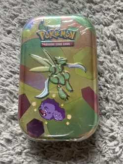 151 Mini Tin - Scyther - 2 Packs - Pokemon Scarlet & Violet - Sealed Box - Image 1