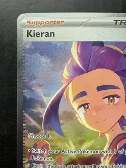 Pokemon Kieran Trainer Special Illustration 174/131 Prismatic Evolutions Holo NM - Image 2