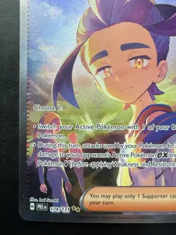 Pokemon Kieran Trainer Special Illustration 174/131 Prismatic Evolutions Holo NM - Image 4
