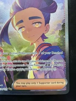 Pokemon Kieran Trainer Special Illustration 174/131 Prismatic Evolutions Holo NM - Image 5