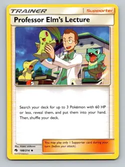 2018 Pokemon Card Lost Thunder Professor Elm's Lecture - Image 1