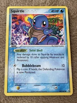 2006 Pokemon TCG Crystal Guardians Squirtle Regular Non-holo 64/100 LP - Image 1