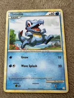 2010 Pokemon TCG HeartGold SoulSilver Totodile Regular Non-holo 86/123 LP - Image 1